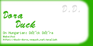 dora duck business card